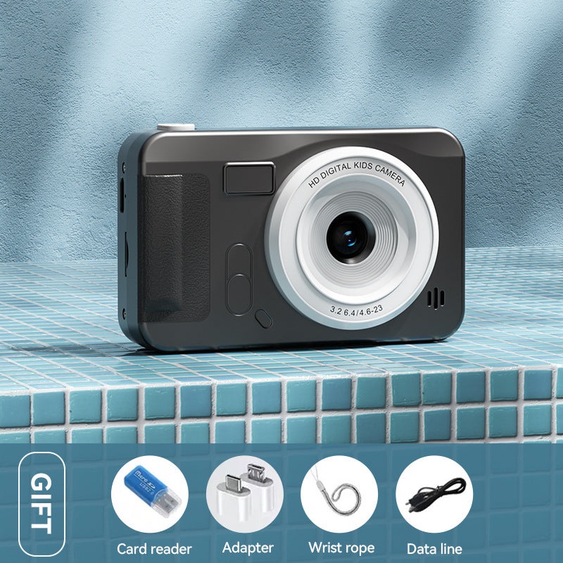 Student HD Digital Camera – 44MP, 8x Zoom, Autofocus, Dual Lens, Type-C Charging (Black)