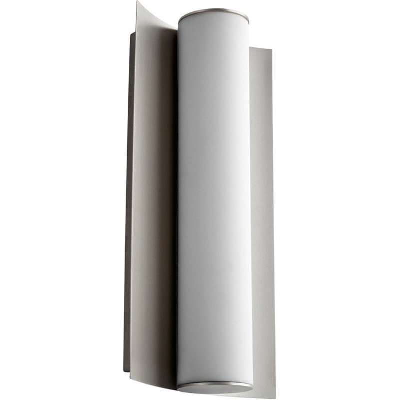 Wave Single-Light 13″ LED Bathroom Wall Sconce – Satin Nickel
