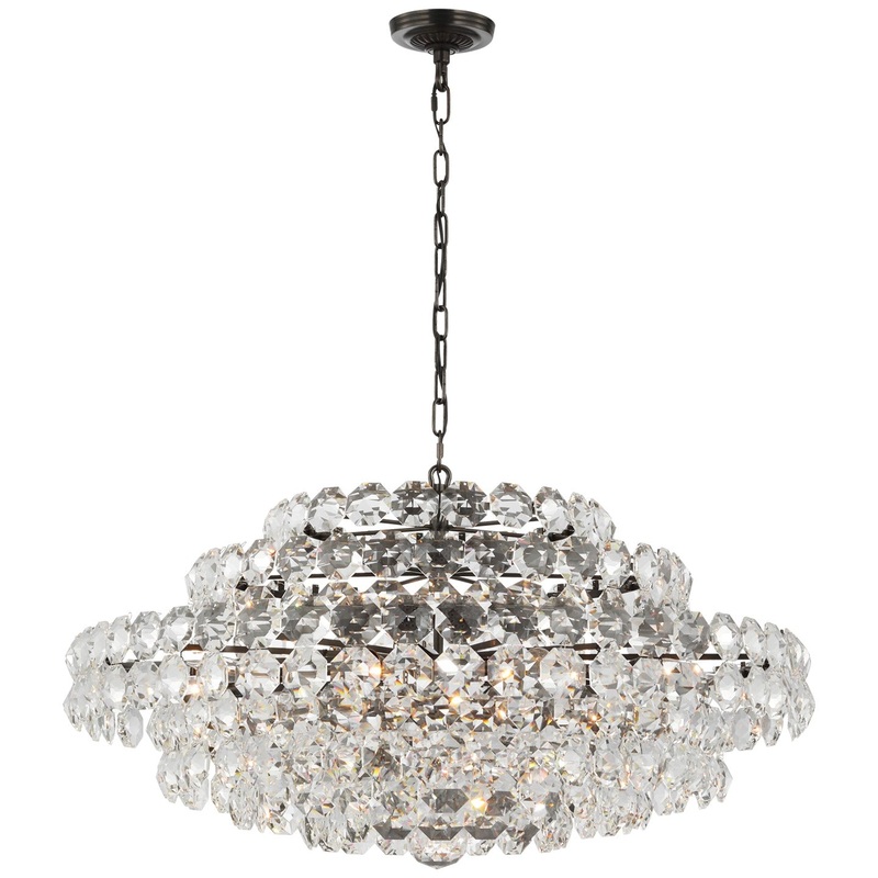 18 Light Chandelier from the Sanger Collection in Bronze Finish by Visual Comfort Signature