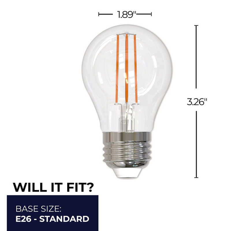 7.60Watt A15 Clear, 800  Lumens, E26 base, 120 Volt Light Bulb by Bulbrite