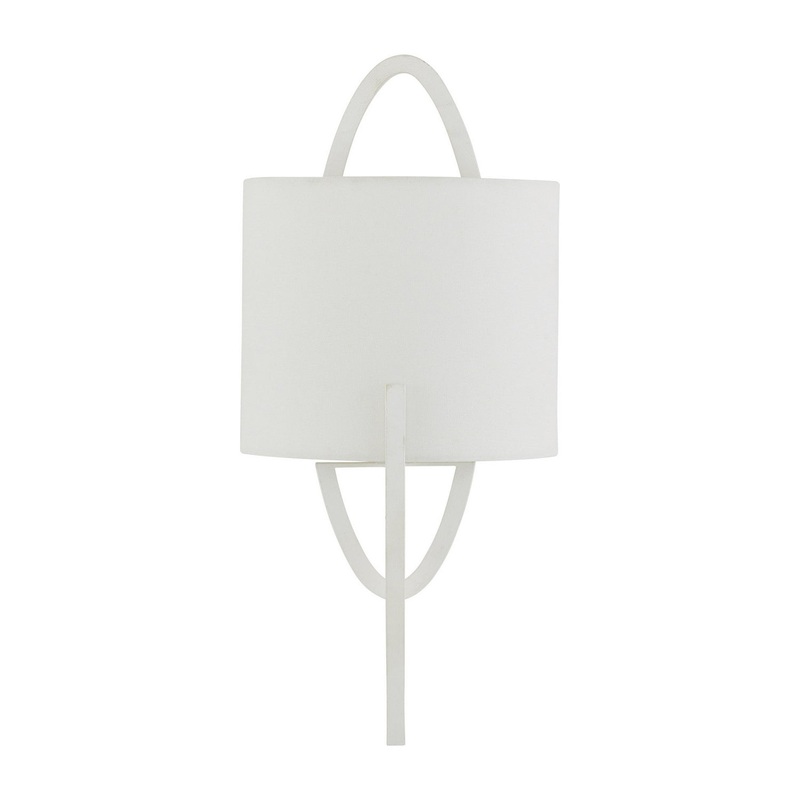Arteriors 49799 Obra One Light Wall Sconce White Gesso (Discontinued)
