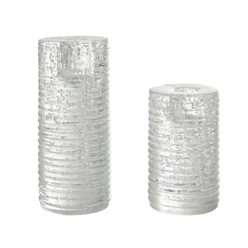 Arteriors 7001 Kendir Candleholders, Set of 2 Clear (Discontinued)
