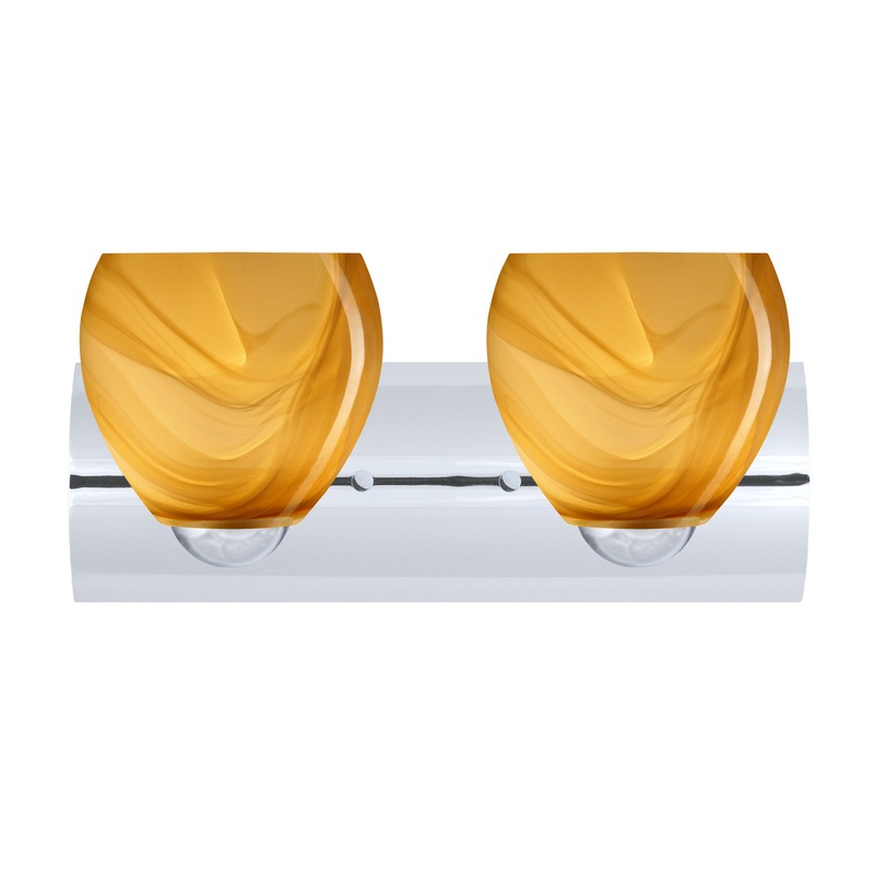 Besa 2WZ-4122HN-LED-CR Bolla Two Light Wall Sconce Chrome (Discontinued)