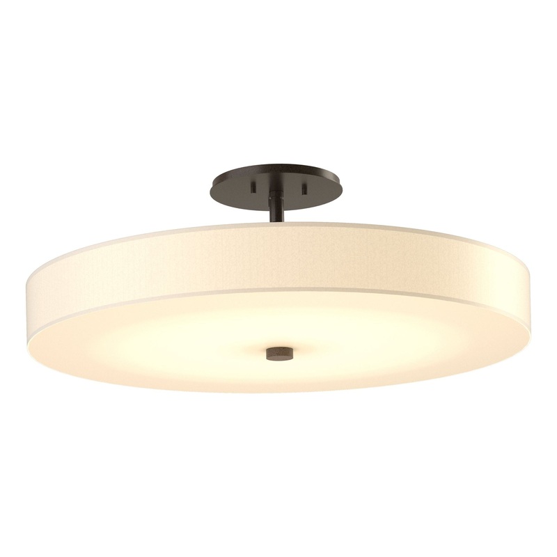 Disq Large LED Semi-Flush Black