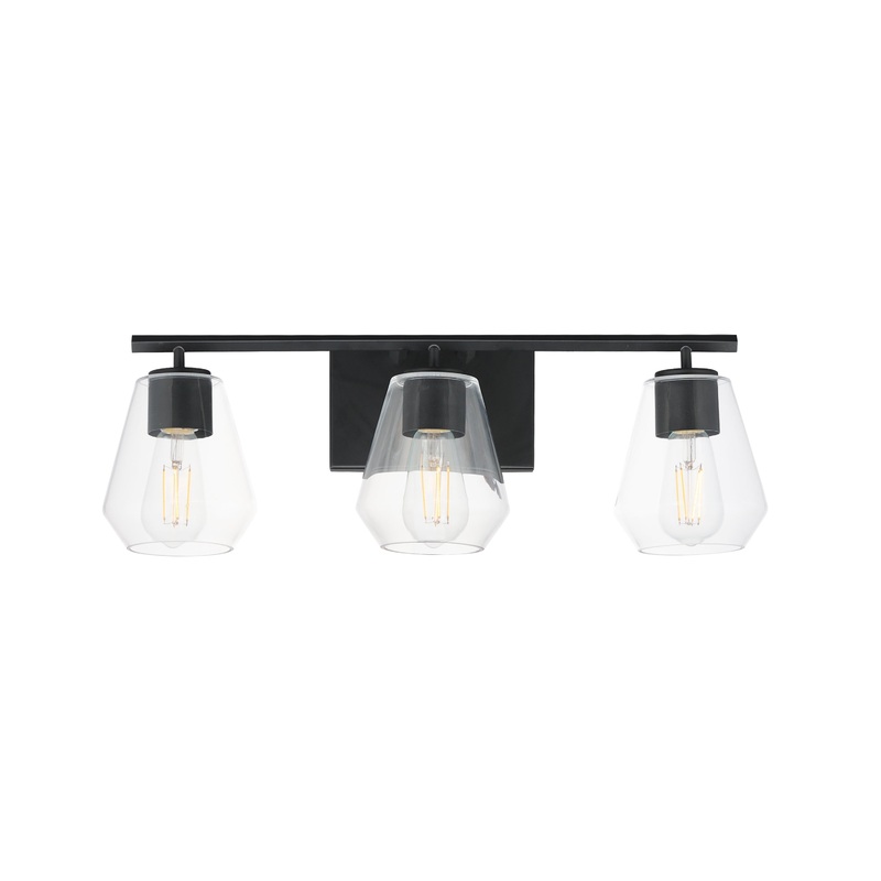 Geode 3-Light Bath Vanity Black