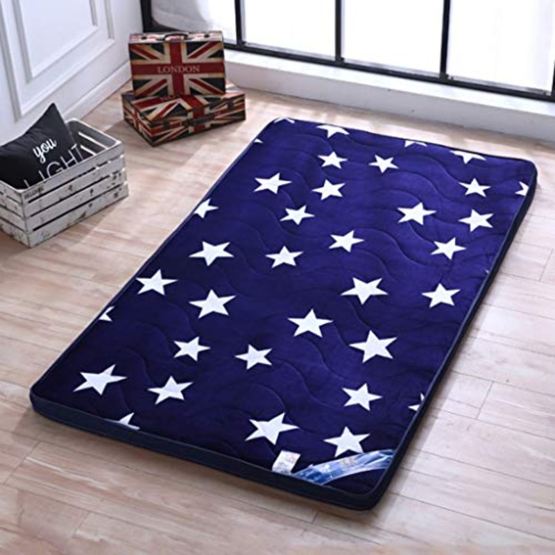 GLzcyoo Futon Quilting coprimaterasso, futon Materassi, Addensare Traspirante Morbido Materasso Antiscivolo Roll Up Tatami Pad Piano Giudizi Base di Sonno Flanella Dormitorio Materassi Pad