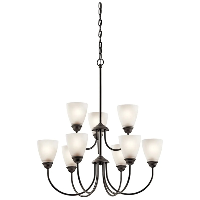 Jolie 28″ 9-Light Chandelier Olde Bronze With LED Bulb(s)