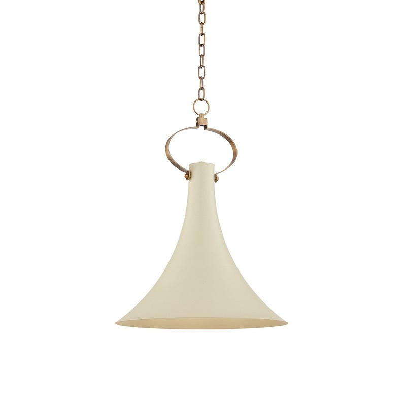 One Light Pendant from the Radcliff Collection in Patina Brass Finish by Troy Lighting