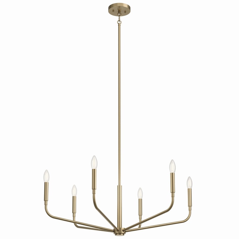 Six Light Chandelier from the Madden Collection in Champagne Bronze Finish by Kichler
