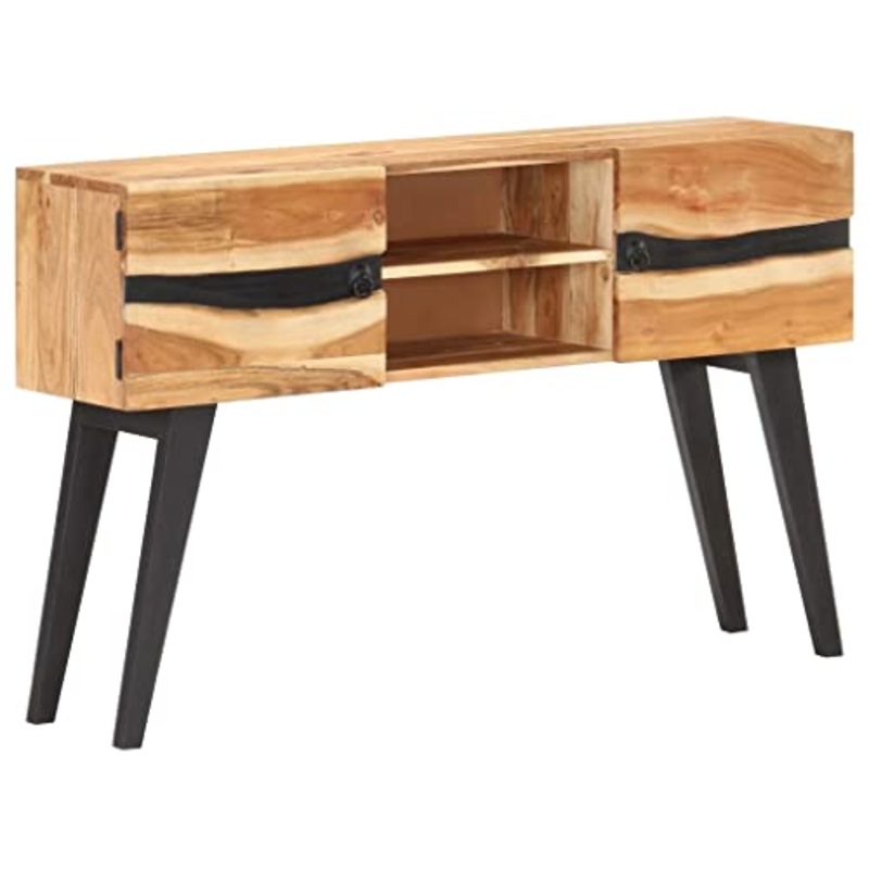 vidaXL Legno Massello di Acacia Credenza Madia Mobile Basso Armadio Armadietto Mobili Arredo Arredamento Cassapanca Portaoggetti 120x30x75 cm