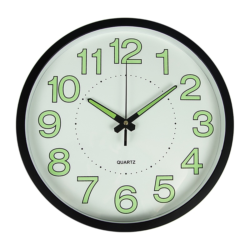 305mm Luminous Wall Clock Glow In The Dark Silent Quartz Indoor Home Modern Clock