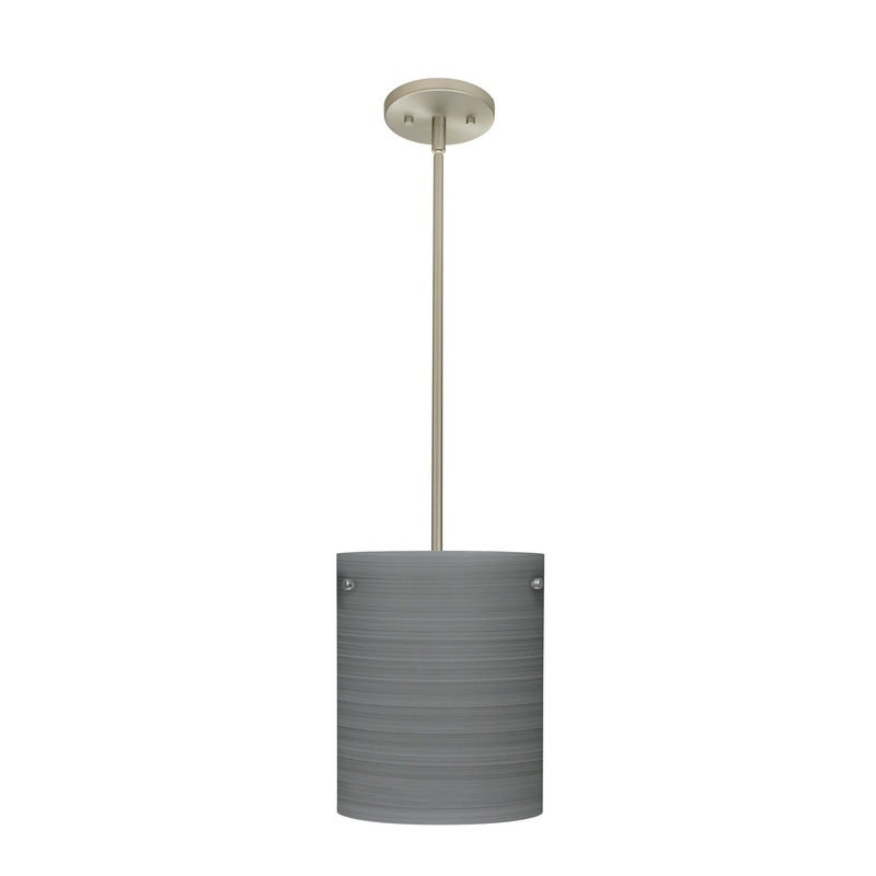 Besa 1TT-4006TN-LED-SN Tamburo One Light Pendant Satin Nickel