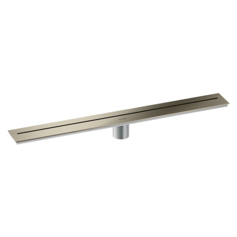 Linear Drain 27-9/16 Inch Polished Nickel Stainless Steel 304 for Shower Wall Installation