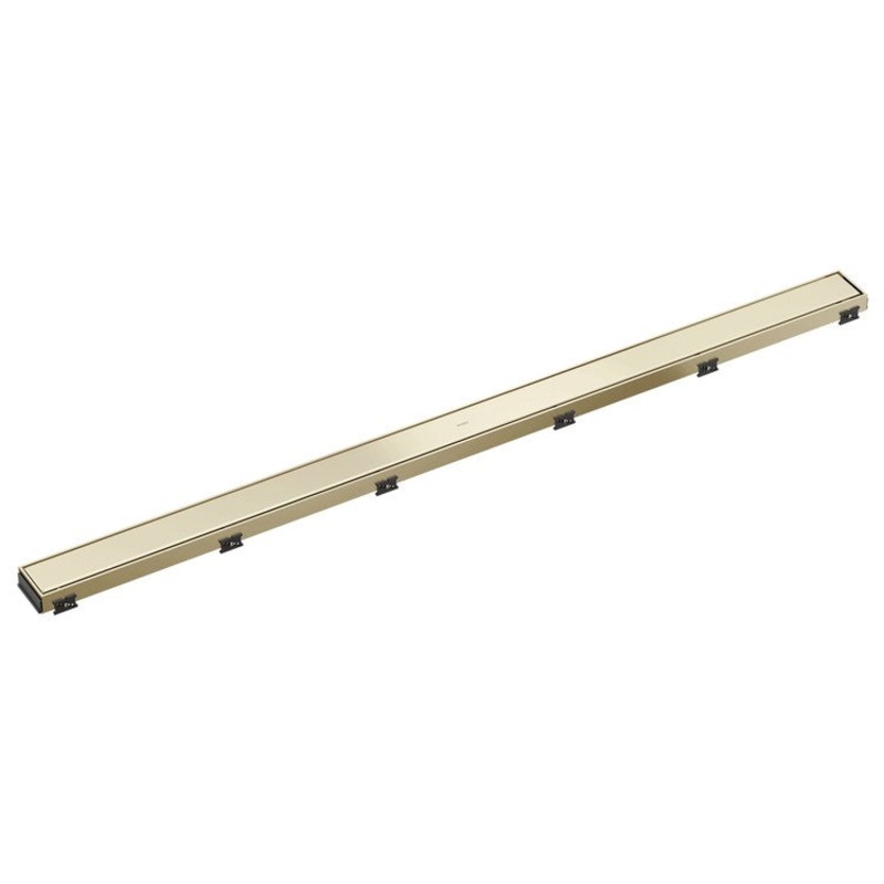 Linear Drain Reversible with Dual Grate Installation 48 Inch Brilliance Polished Nickel Stainless Steel for Rough-In BR73480