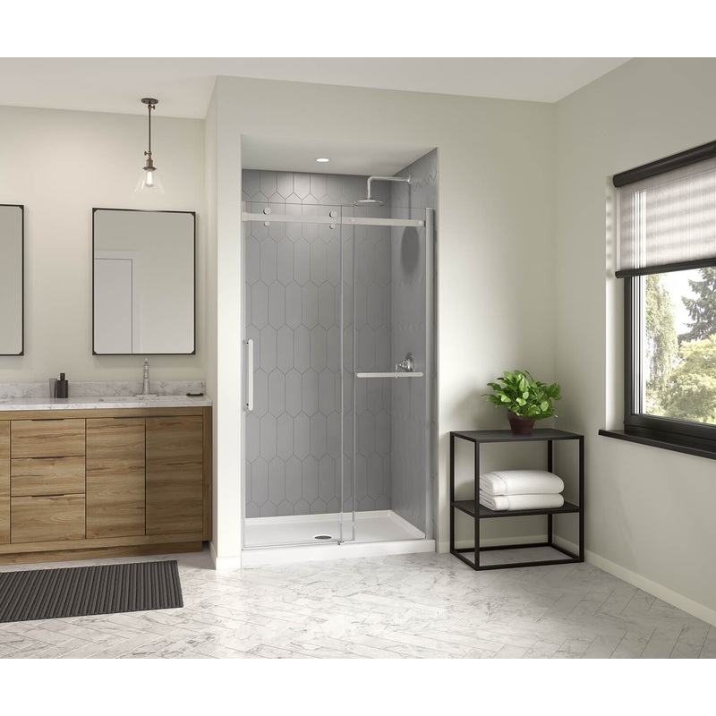 MAAX 106754-000-002-000 Icon 4834 AcrylX Alcove Shower Base with Center Drain in White