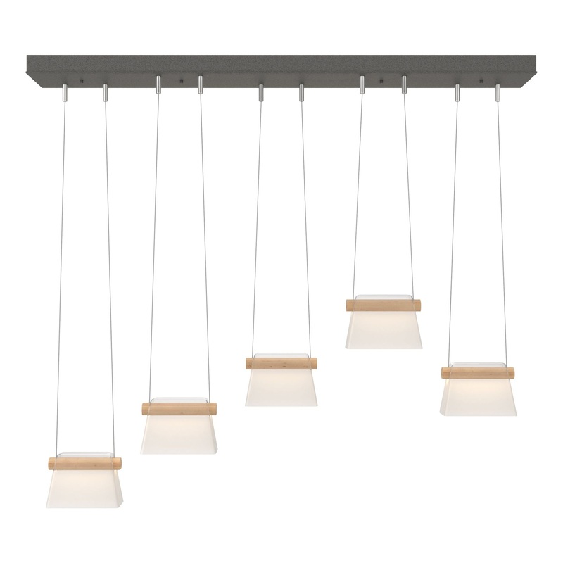 More Cowbell LED Pendant Natural Iron Clear Glass with Frosted Diffuser (YE)