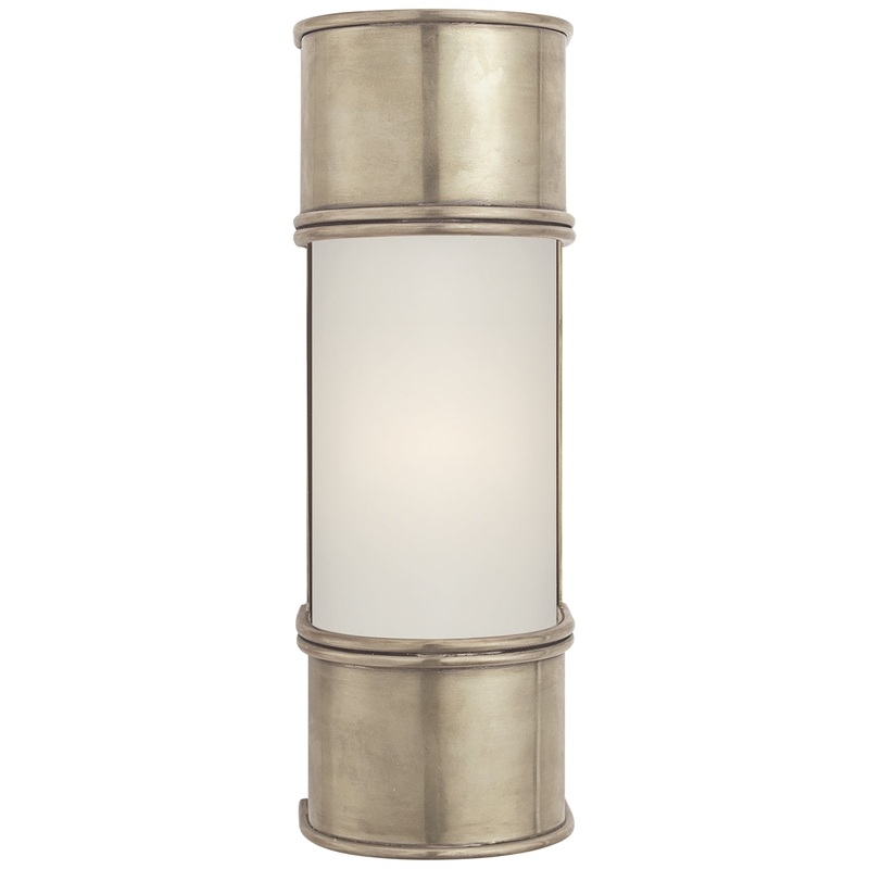One Light Bath Sconce from the Oxford Collection in Antique Nickel Finish by Visual Comfort Signature