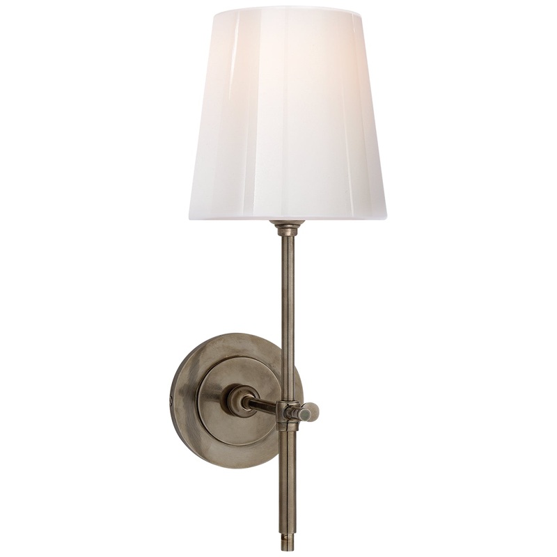 One Light Wall Sconce from the Bryant Collection in Antique Nickel Finish by Visual Comfort Signature