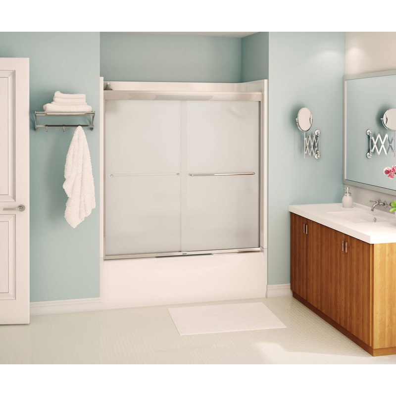 Aura Sliding Tub Door 51-55 x 57 in. 6 mm