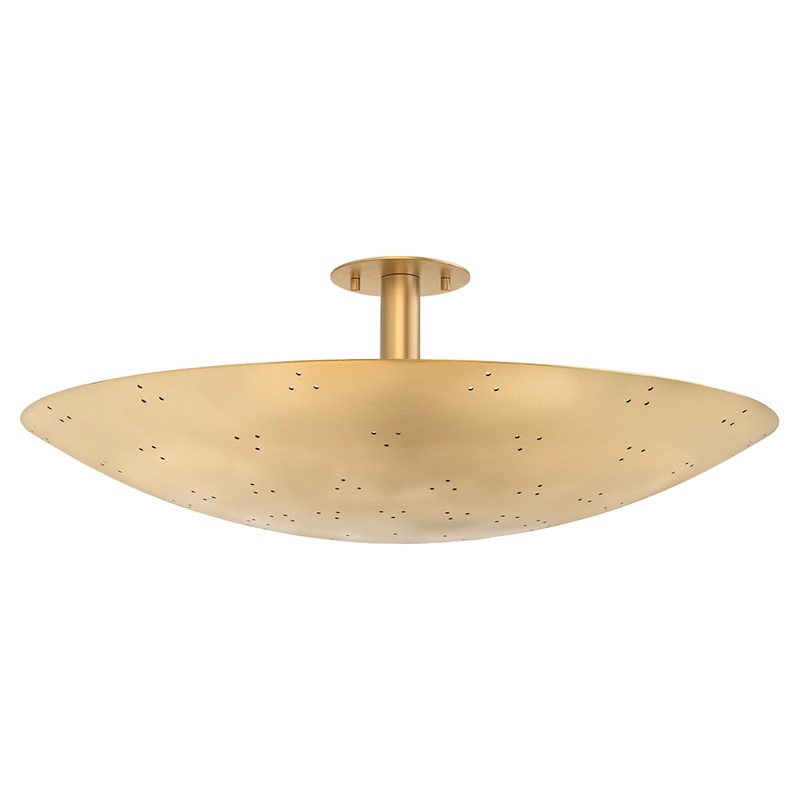 Bern 3-Light Flush Mount Vintage Brass