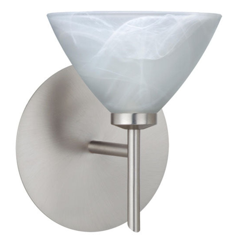 Besa 1SW-174352-SN Domi One Light Wall Sconce Satin Nickel