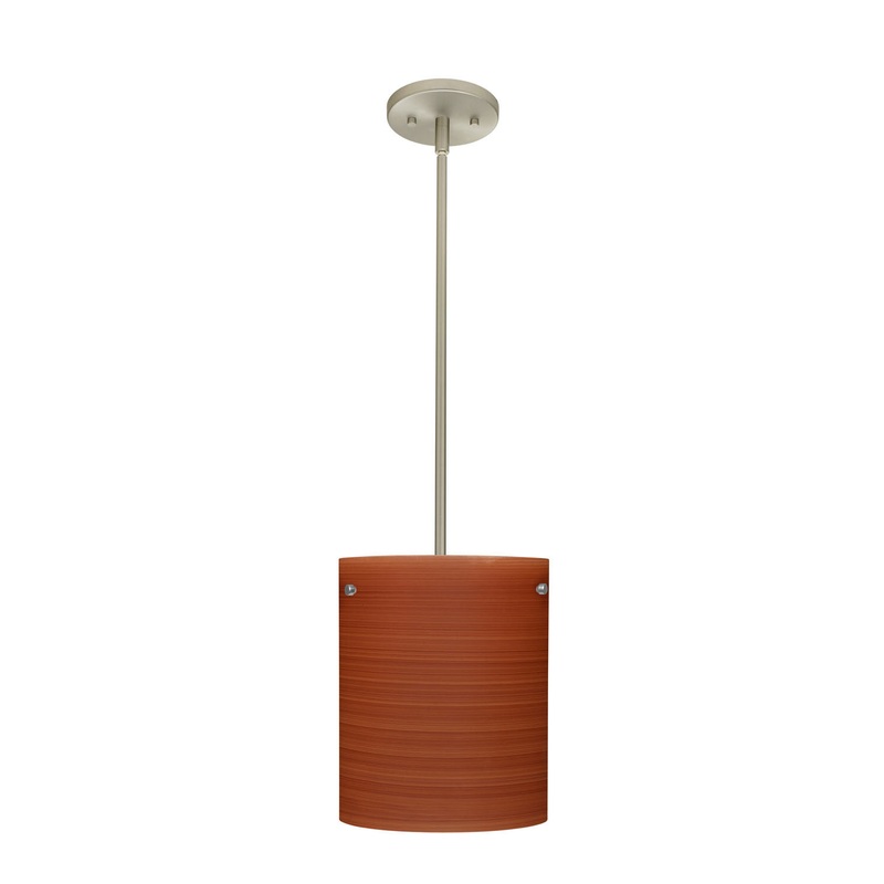 Besa 1TT-4006CH-SN Tamburo One Light Pendant Satin Nickel