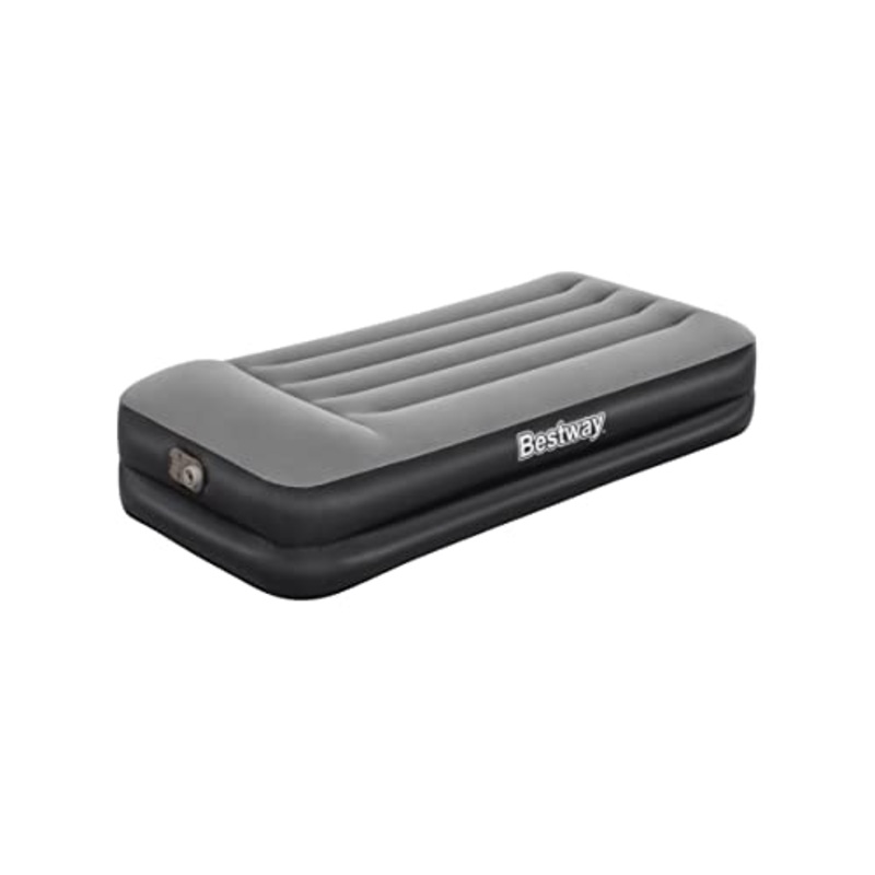Bestway 67401 Airbed Tritech Bicolor Nero/Grigio Singolo Floccato Cm. 191X97X46