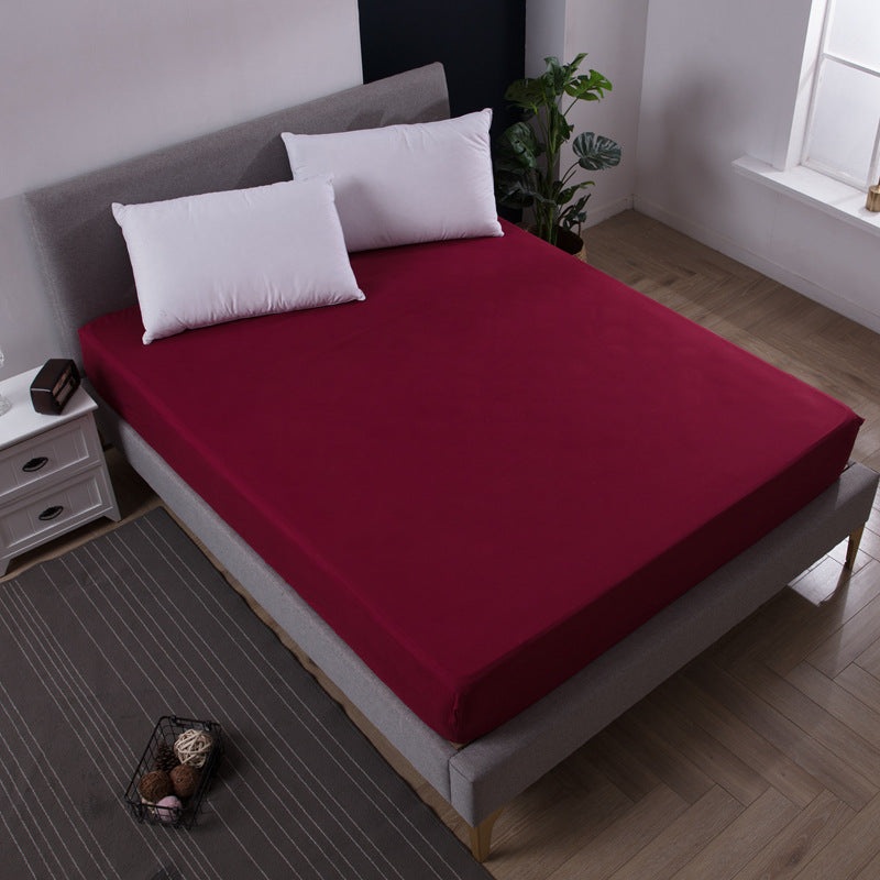 Claret Red Queen Size Waterproof Fitted Mattress Protector – Soft & Breathable Bed Cover, Hypoallergenic, Deep Pocket (152x190x30cm)