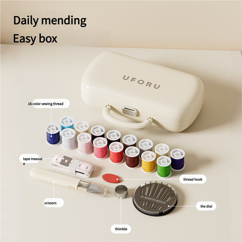 Complete Sewing Kit – Portable with Organized Compartments(red)