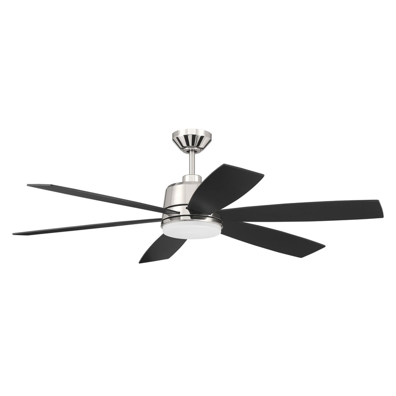Craftmade HGN54PLN6 Hogan 54″Ceiling Fan Polished Nickel