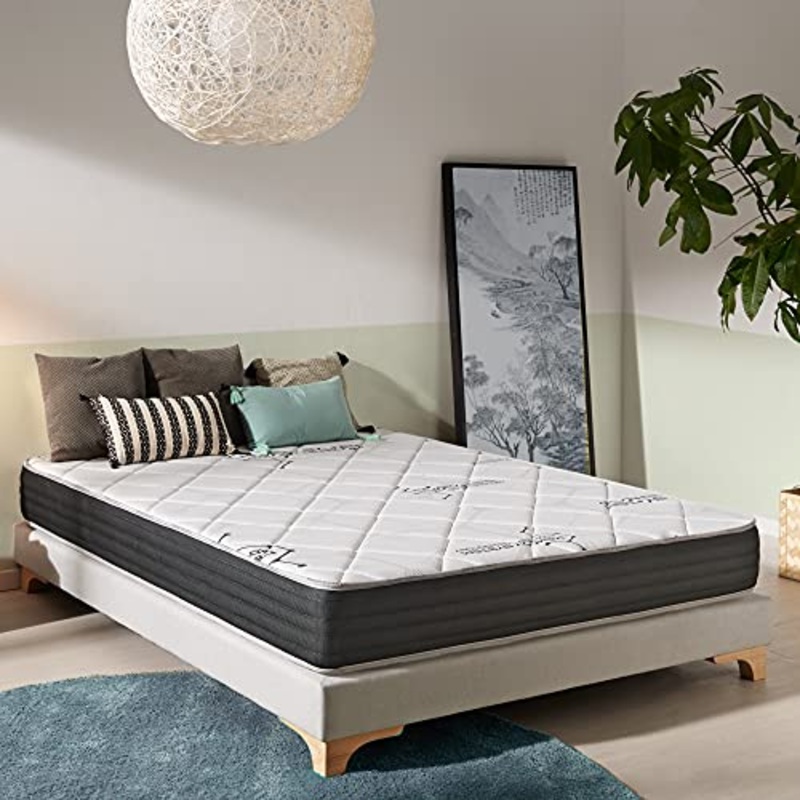 Naturalex | Viscosystem | Materasso Memory alla Francese 140×190 cm | Sistema Regolatore Di Pressione Aero Latex Extra Comfort | Adattamento Progressivo e Zone Riposo Indipendenti | Rigidit Media