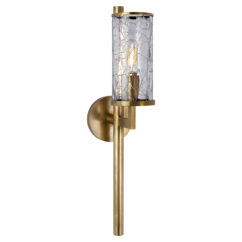 One Light Wall Sconce from the Liaison Collection in Antique-Burnished Brass Finish by Visual Comfort Signature
