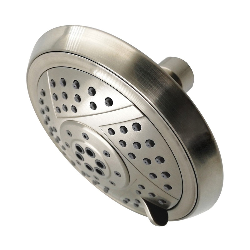 Vilbosch KX1558 5-Function 5-Inch Plastic Shower Head, Brushed Nickel