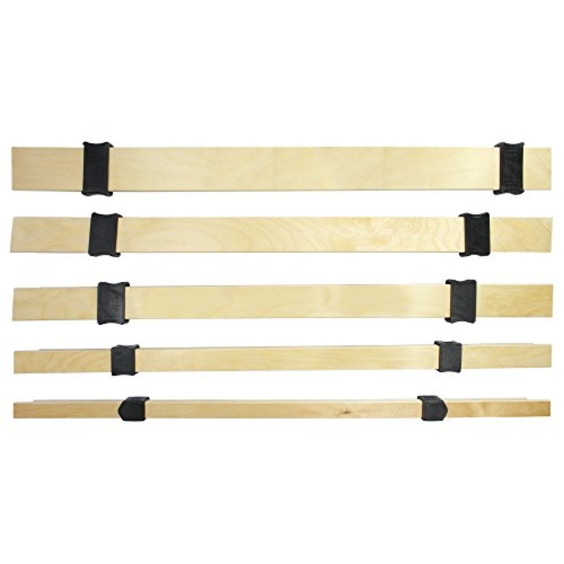 wiedergutschlafen Ripristino Sonno Regolazione durezza Set Completo 63 mm x 8 mm (5 doghe in Legno + 10 cursori) per la Regolazione Individuale della durezza della Rete a doghe.