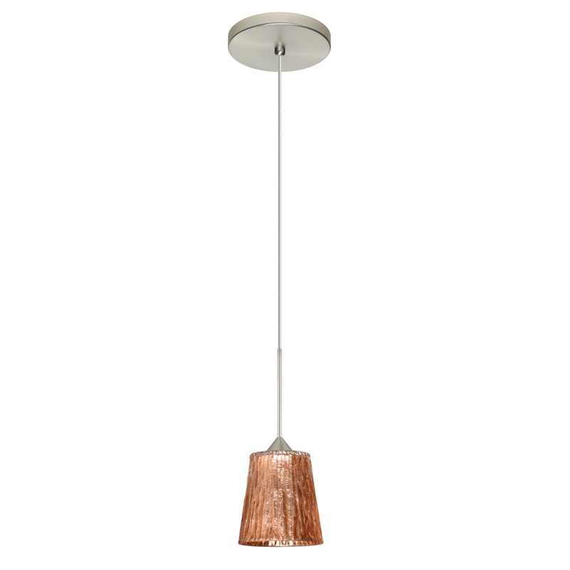 Besa 1XT-5125CF-LED-SN Nico One Light Pendant Satin Nickel