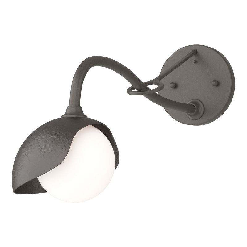 Brooklyn 1-Light Single Shade Long-Arm Sconce Dark Smoke Oil Rubbed Bronze