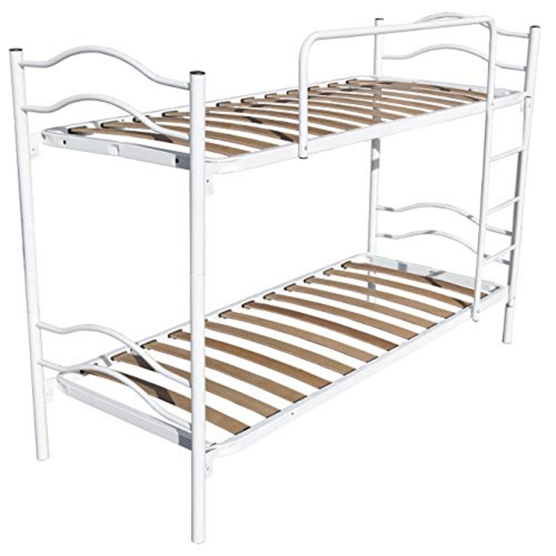 DOLCI SOGNI Letto a Castello per Adulti e Bambini 205×80 cm Altezza 150 cm, Colore Bianco, Letti a Castello con 2 Rete Letto Singolo 80×190, Scomponibile in 2 Letti Singoli