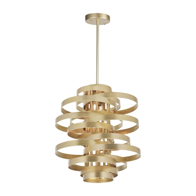 Elizabetta Chandelier Gold Leaf