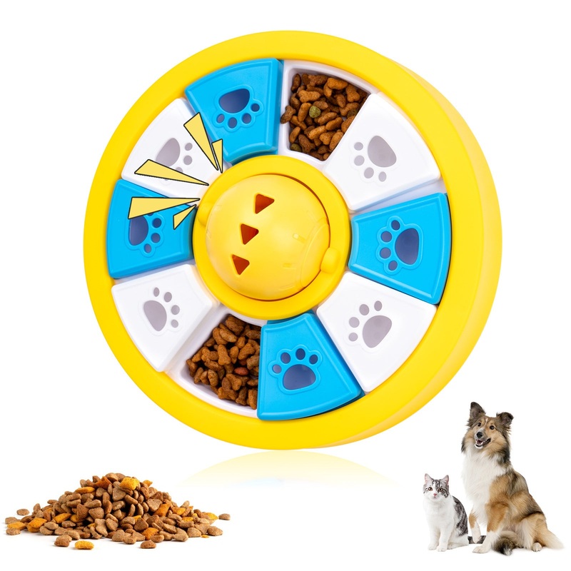 Interactive Dog Puzzle Feeder Toy – Slow Feeder for IQ Training & Mental Stimulation(yellow)