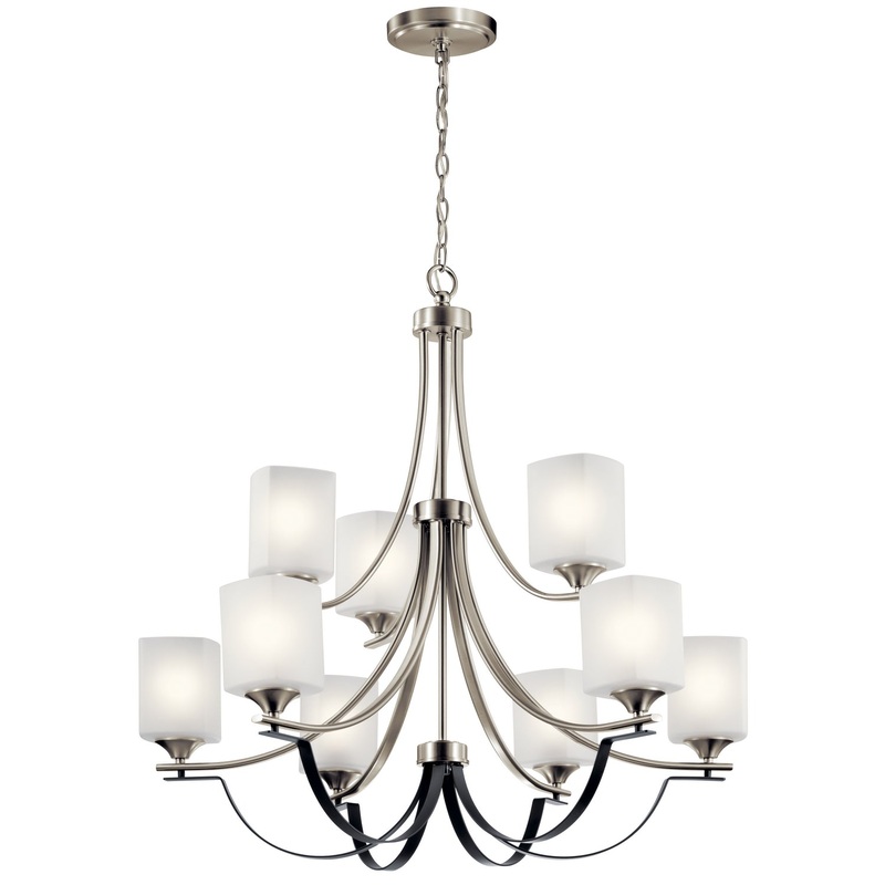 Kichler 52277NI Nine Light Chandelier, Brushed Nickel