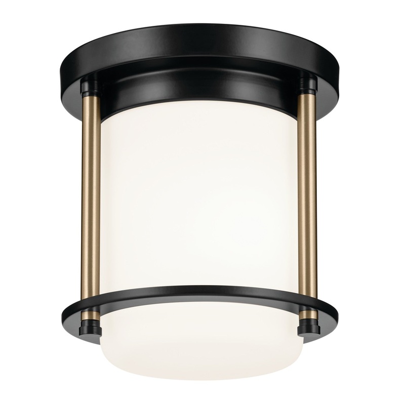 Kichler 52596BKCPZ One Light Flush Mount, Black