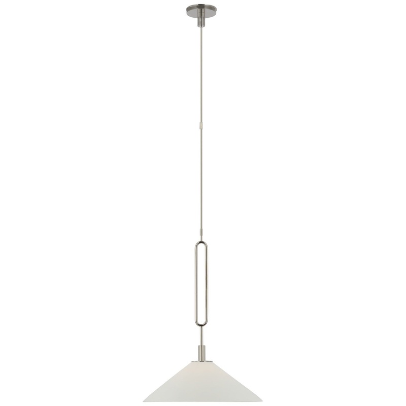 LED Pendant from the Argo Collection in Polished Nickel Finish by Visual Comfort Signature