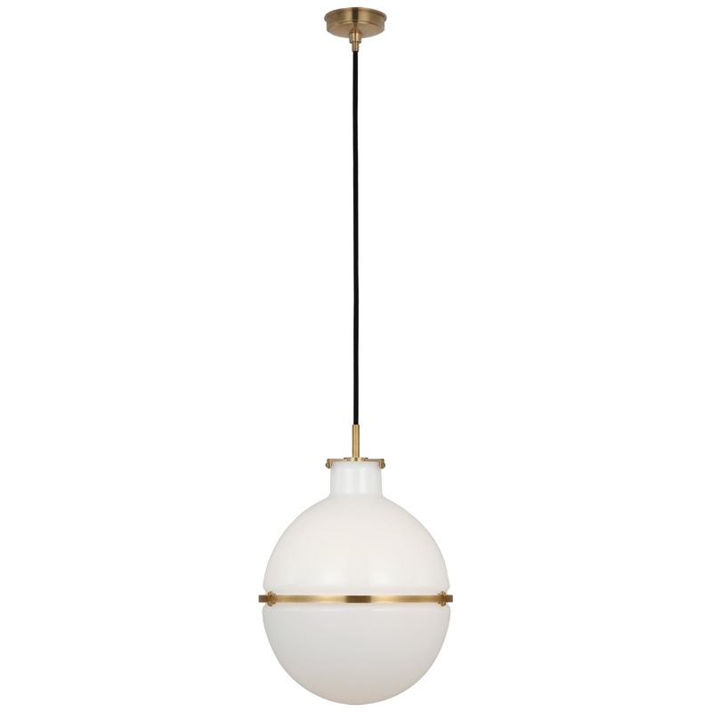 LED Pendant from the Maxey Collection in Hand-Rubbed Antique Brass Finish by Visual Comfort Signature
