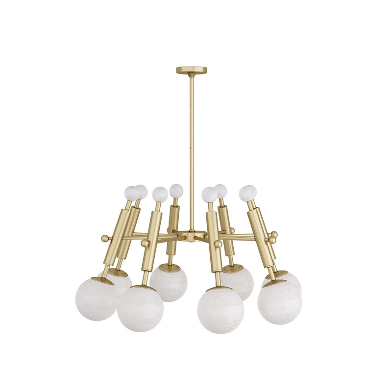 Arteriors DMC05 Verona Eight Light Chandelier Antique Brass