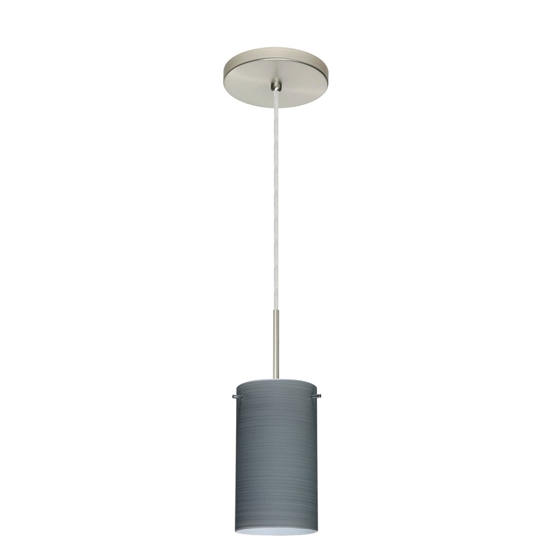Besa 1BT-4404TN-SN Stilo One Light Pendant Satin Nickel