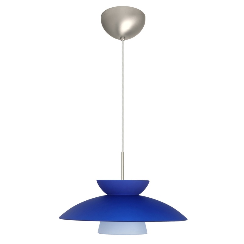 Besa 1JC-451323-LED-SN Trilo One Light Pendant Satin Nickel