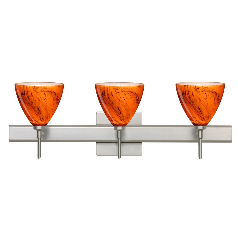 Besa 3SW-1779HB-SN-SQ Mia Three Light Wall Sconce Satin Nickel