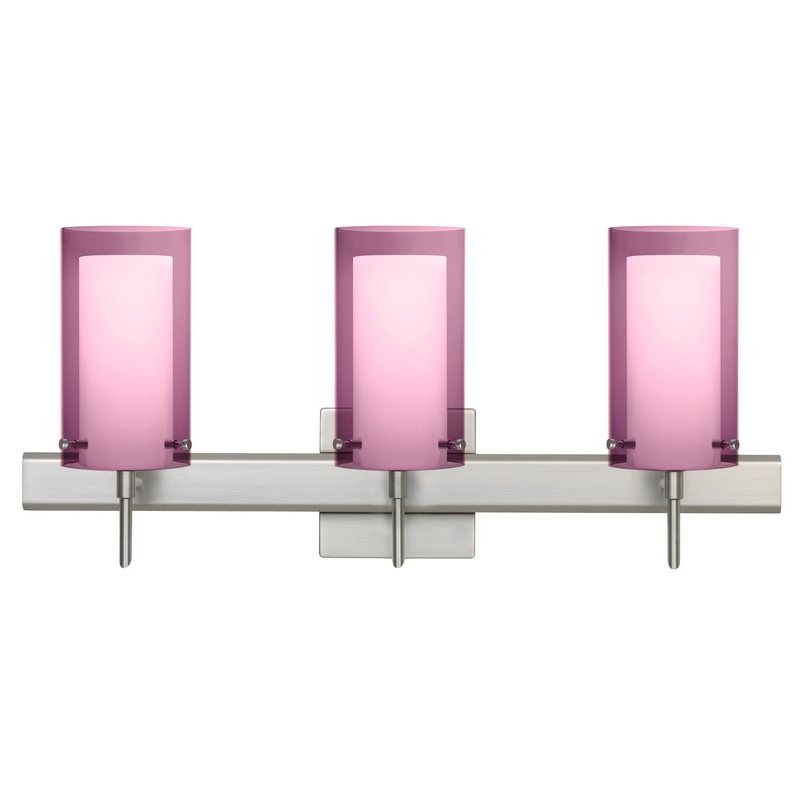 Besa 3SW-A44007-SN-SQ Pahu Three Light Wall Sconce Satin Nickel