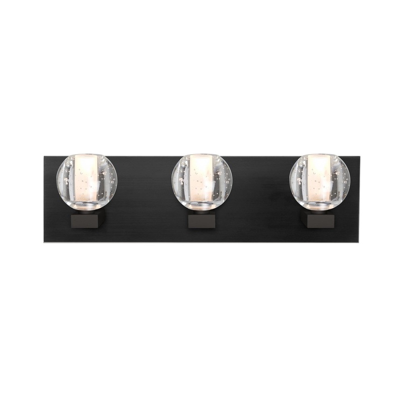 Besa 3WF-BOCABB-BK Besa Boca 3 Vanity Three Light Vanity Black