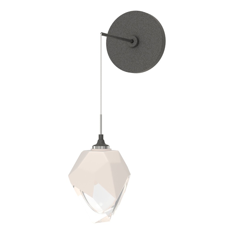 Chrysalis Small Low Voltage Sconce Natural Iron White Crystal (WP)